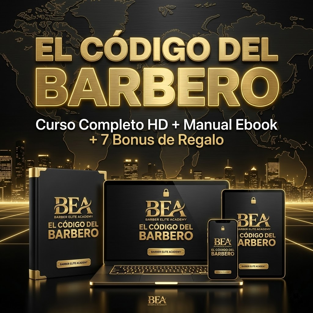 Curso Completo - El Código Del Barbero HD + Manual Ebook + 7 Bonus de Regalo